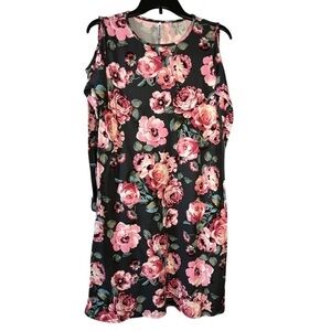 NEW Piphany Chelsea Floral Dress NWT Size Medium with Cold Shoulder Long Sleeve
